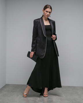 Philosophy di Lorenzo Serafini Black jacket with contrasting edging A05047123