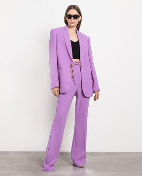 David Koma Purple wool flared pants SS23DK11TR