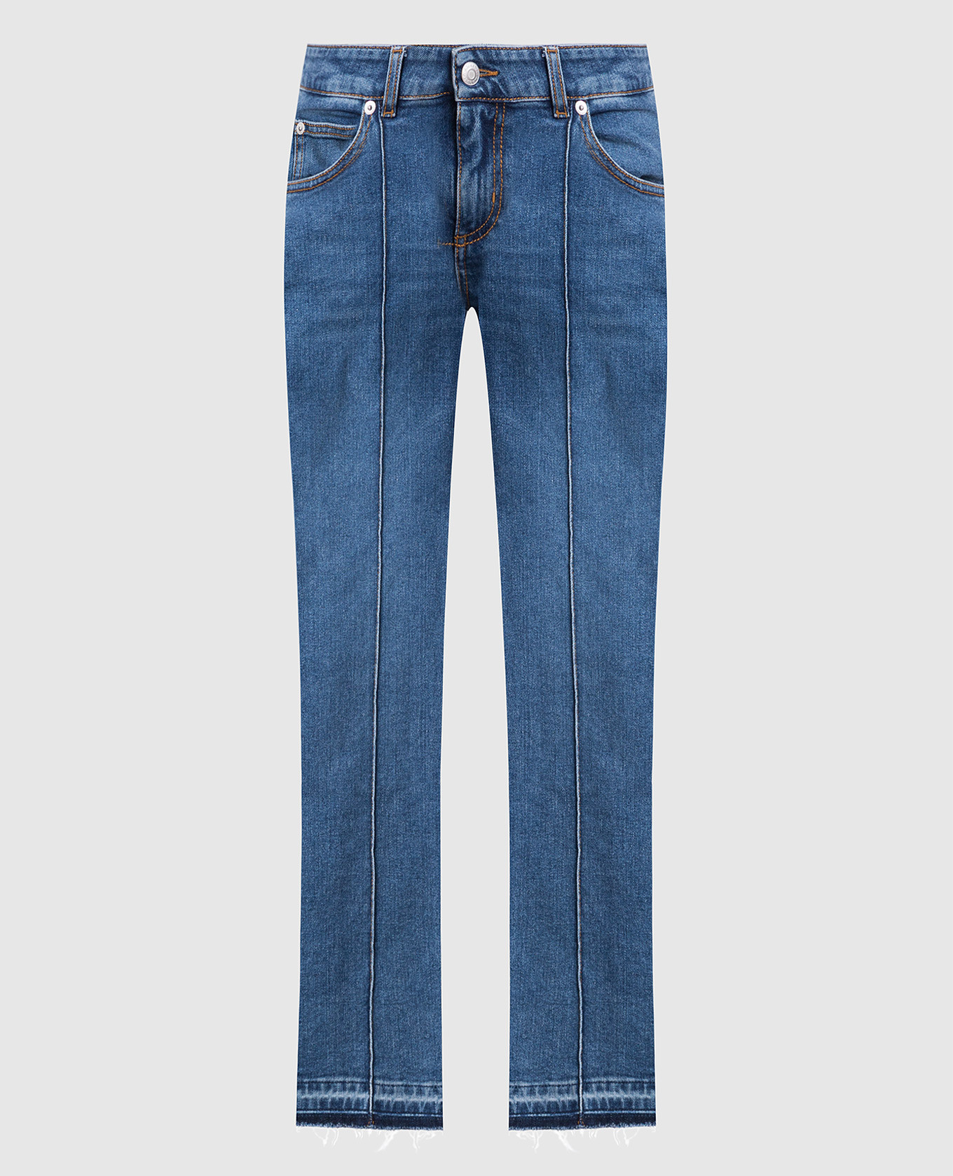 Blue jeans with logo patch Alexander McQueen