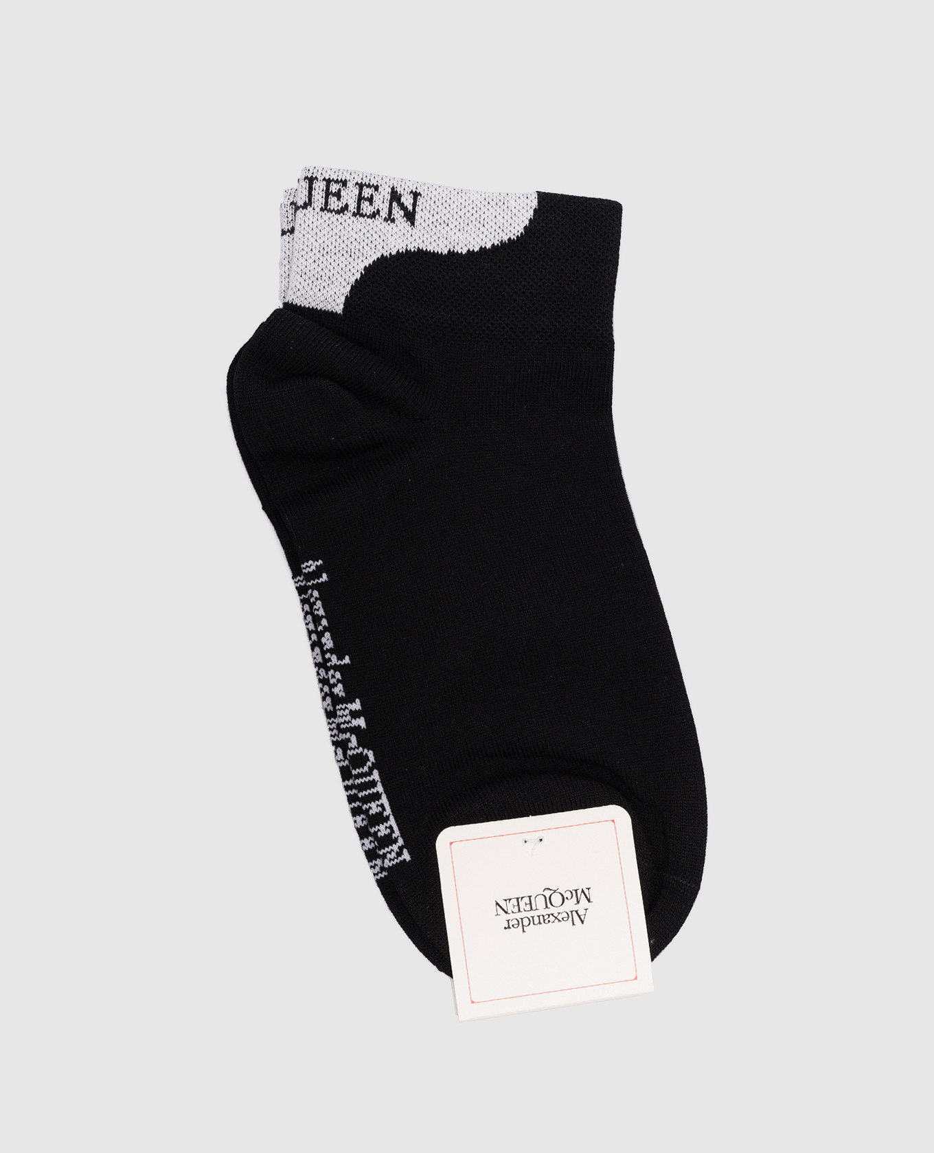 Alexander McQueen Black socks with a logo pattern