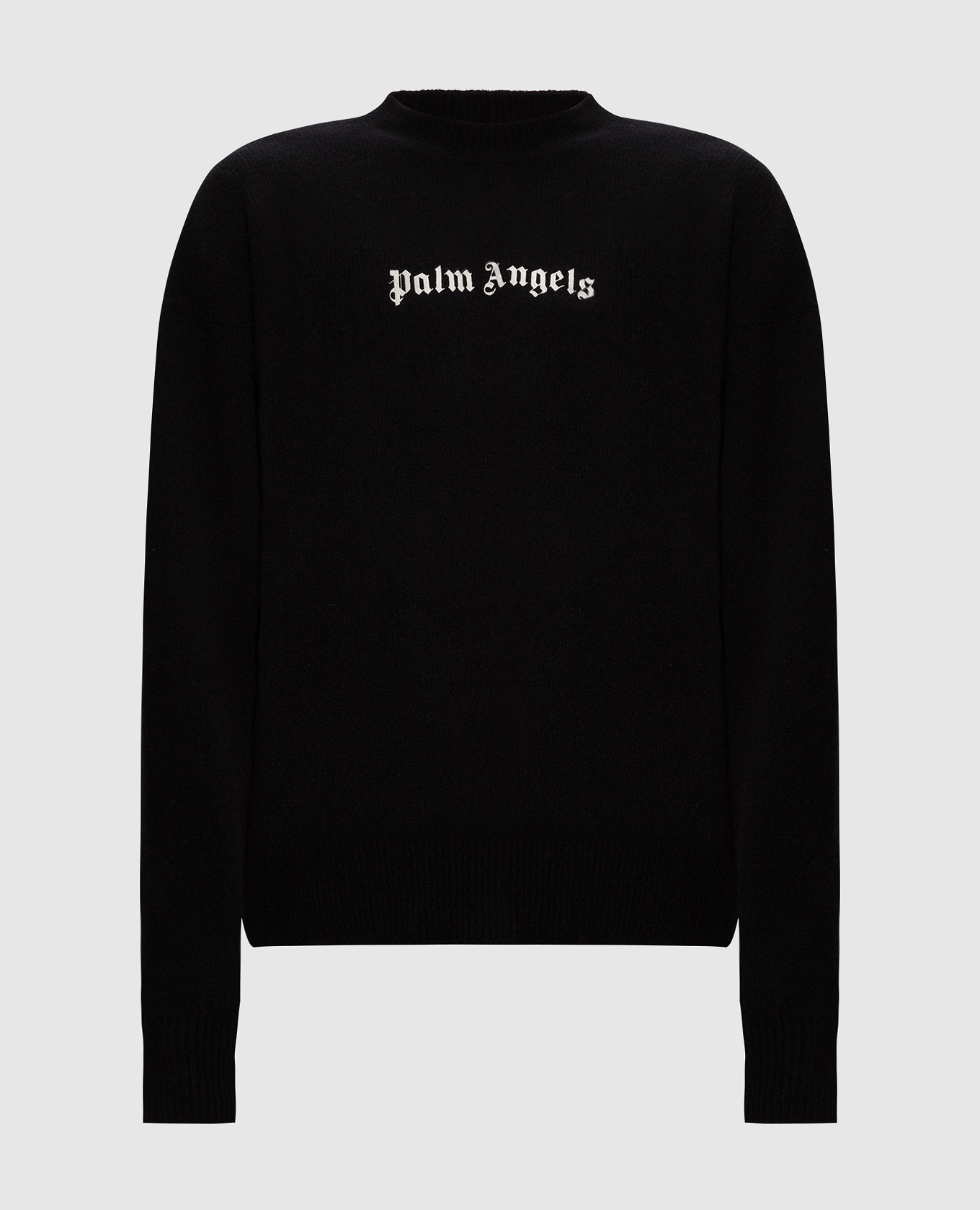 

Black sweater with contrasting logo embroidery Palm Angels