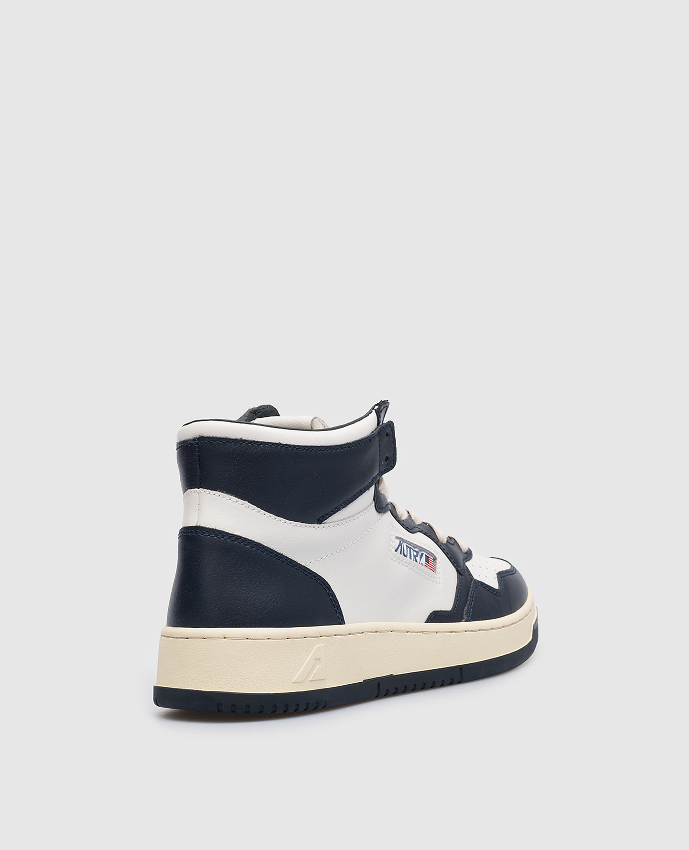 

Blue leather high-tops with logo AUTRY
