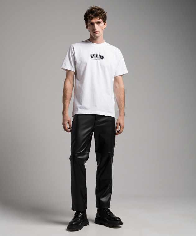 Off-White - Logic white t-shirt with embroidery and print