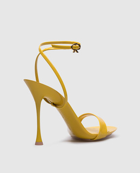 Gianvito Rossi Spice yellow patent leather sandals G3217495LAC