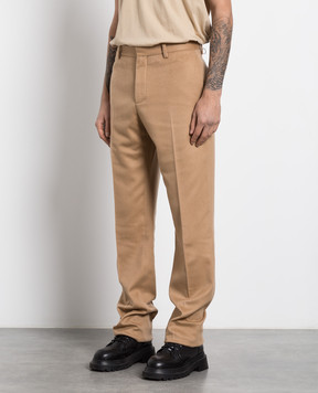 Off-White Brown cashmere pants OMCA214F22FAB006