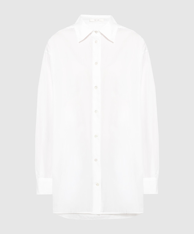THE ROW LUKA SHIRT XS OPTIC WHITE chaos Lukre cotton shirt in