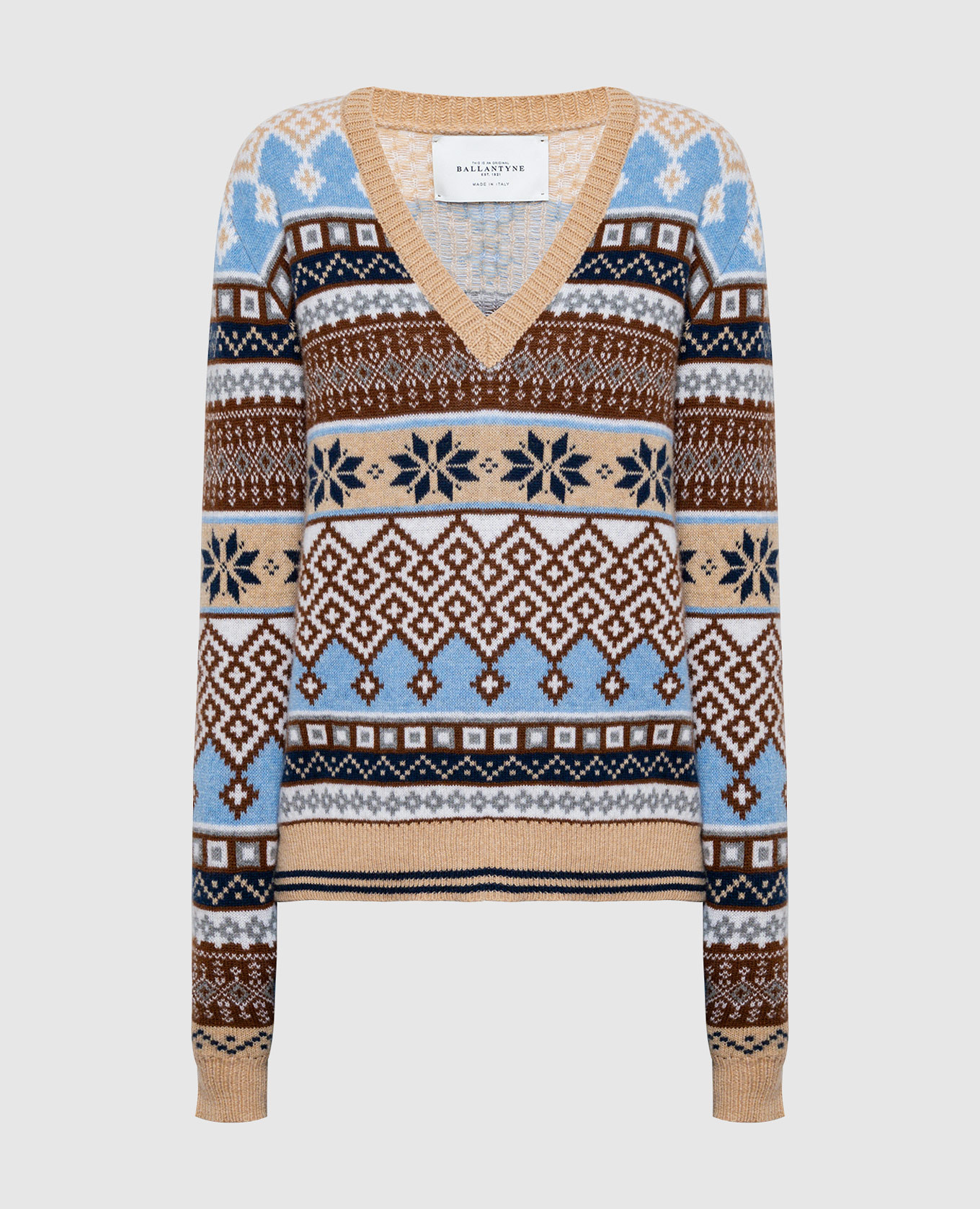 

Beige wool jacquard pullover Ballantyne