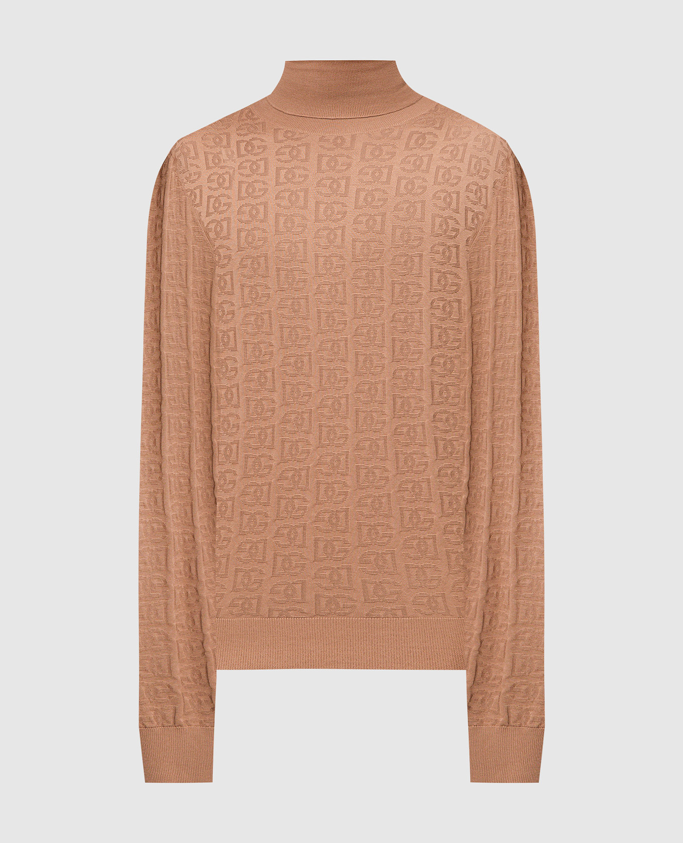 

Brown DG patterned silk turtleneck Dolce&Gabbana