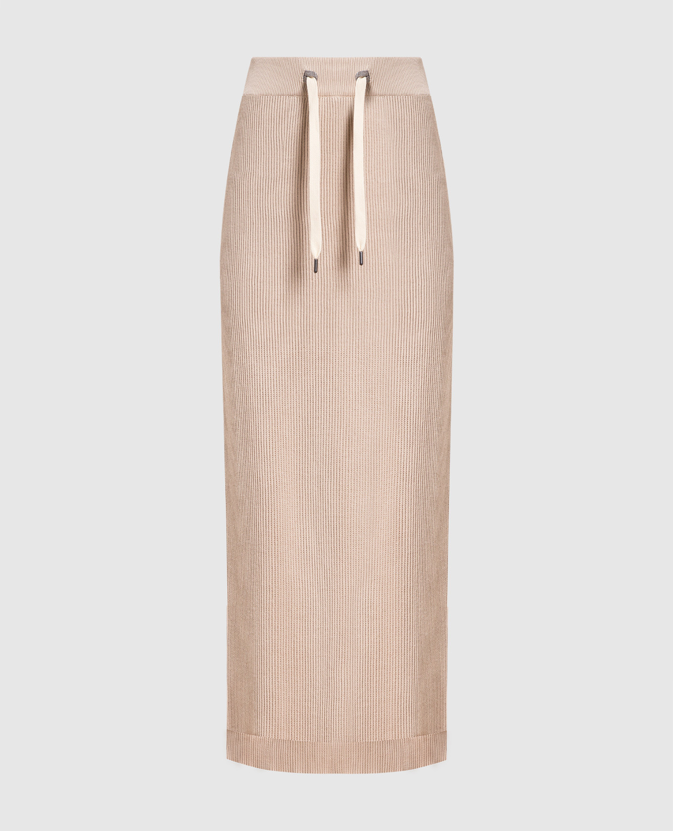 

Beige striped skirt with monil chain Brunello Cucinelli