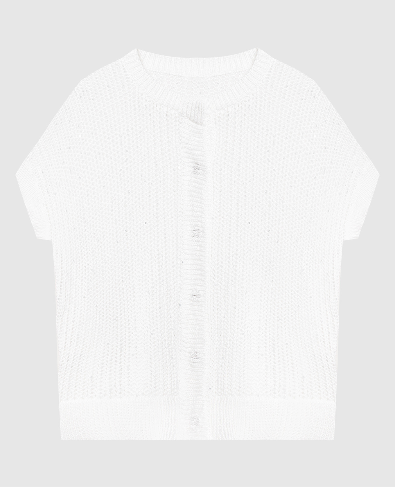 

White openwork cardigan with sequins Peserico