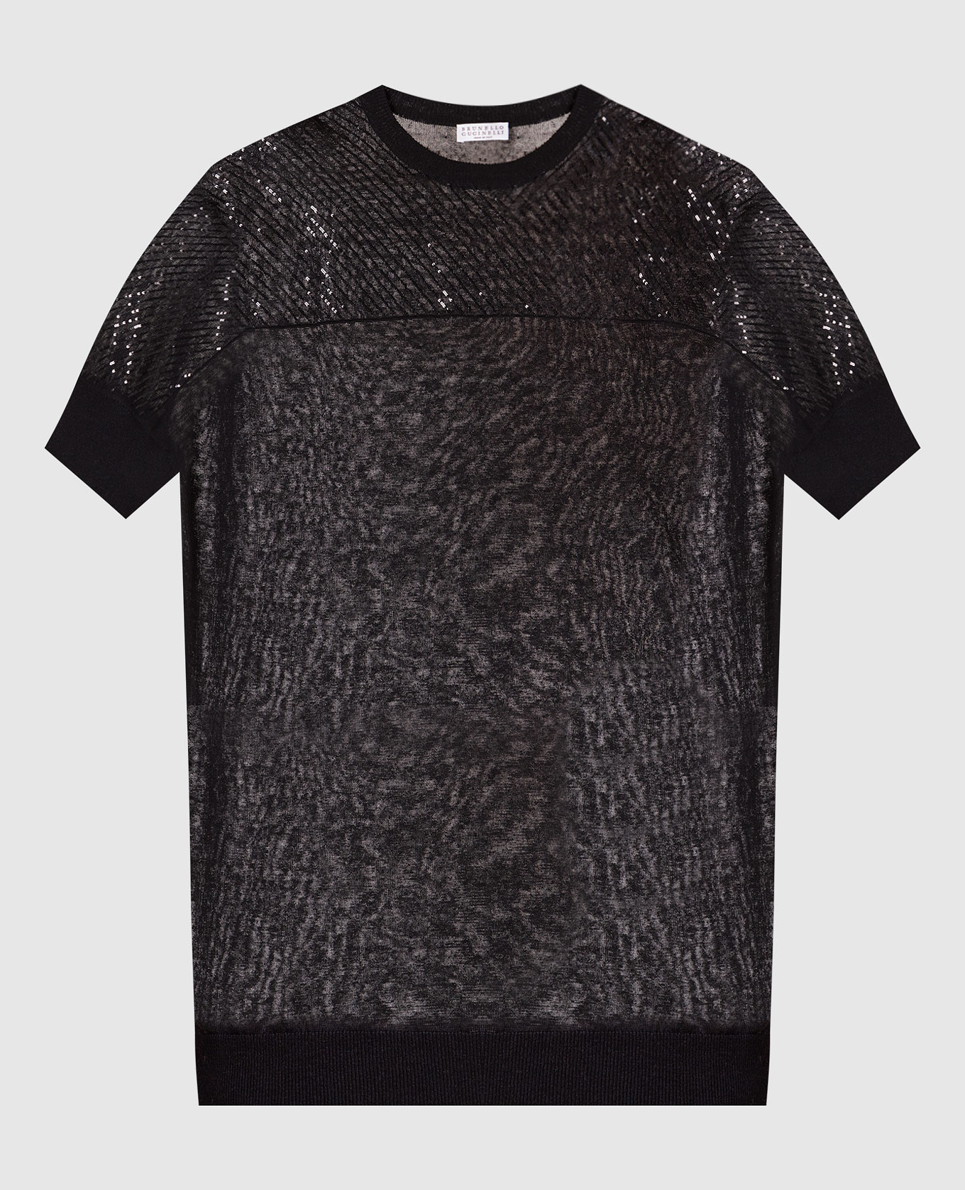 

Black jumper with sequins Brunello Cucinelli