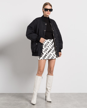 Philosophy di Lorenzo Serafini White skirt with I Love You Philosophy print A01165743