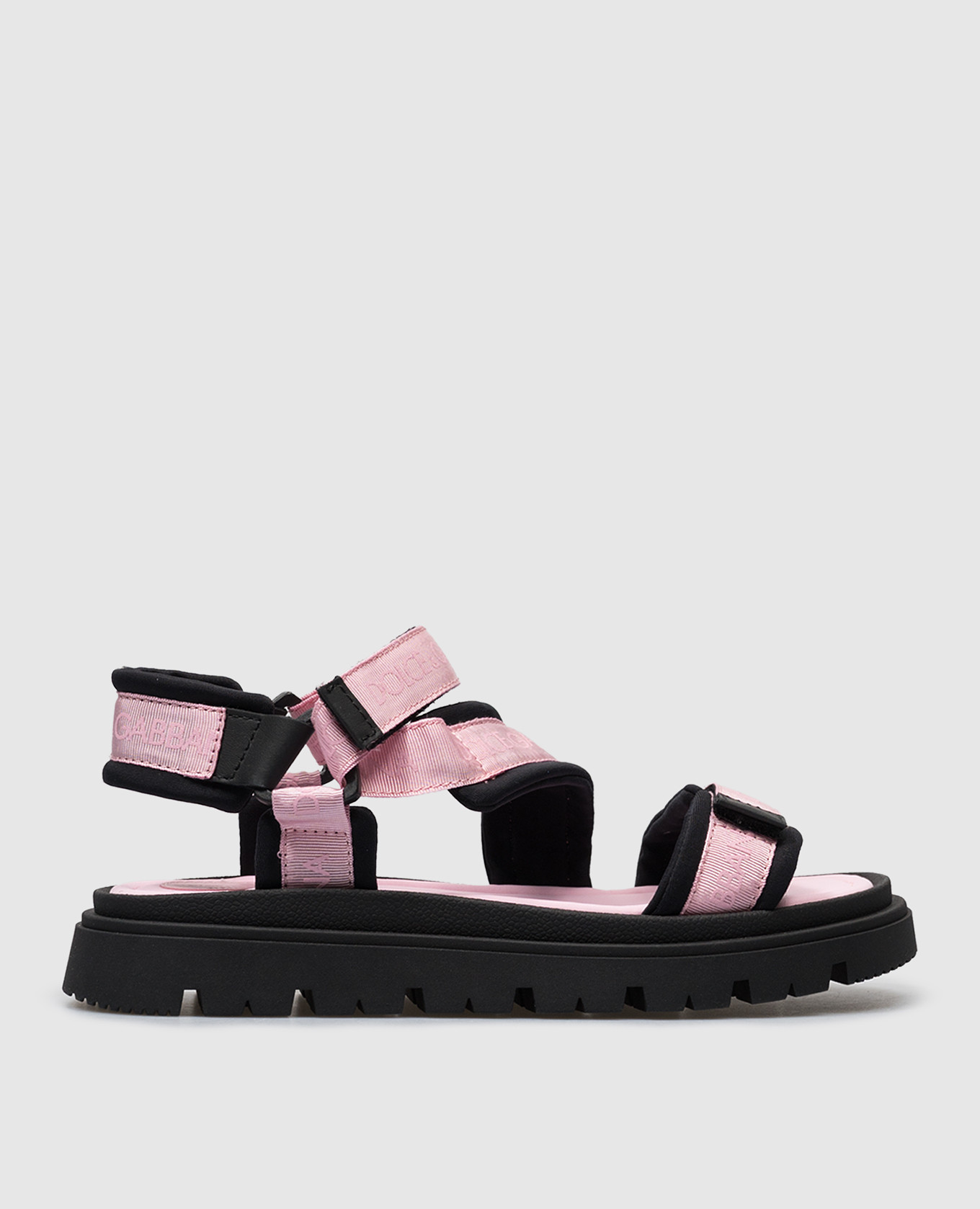 

Children's pink sandals with logo Dolce&Gabbana, Розовый