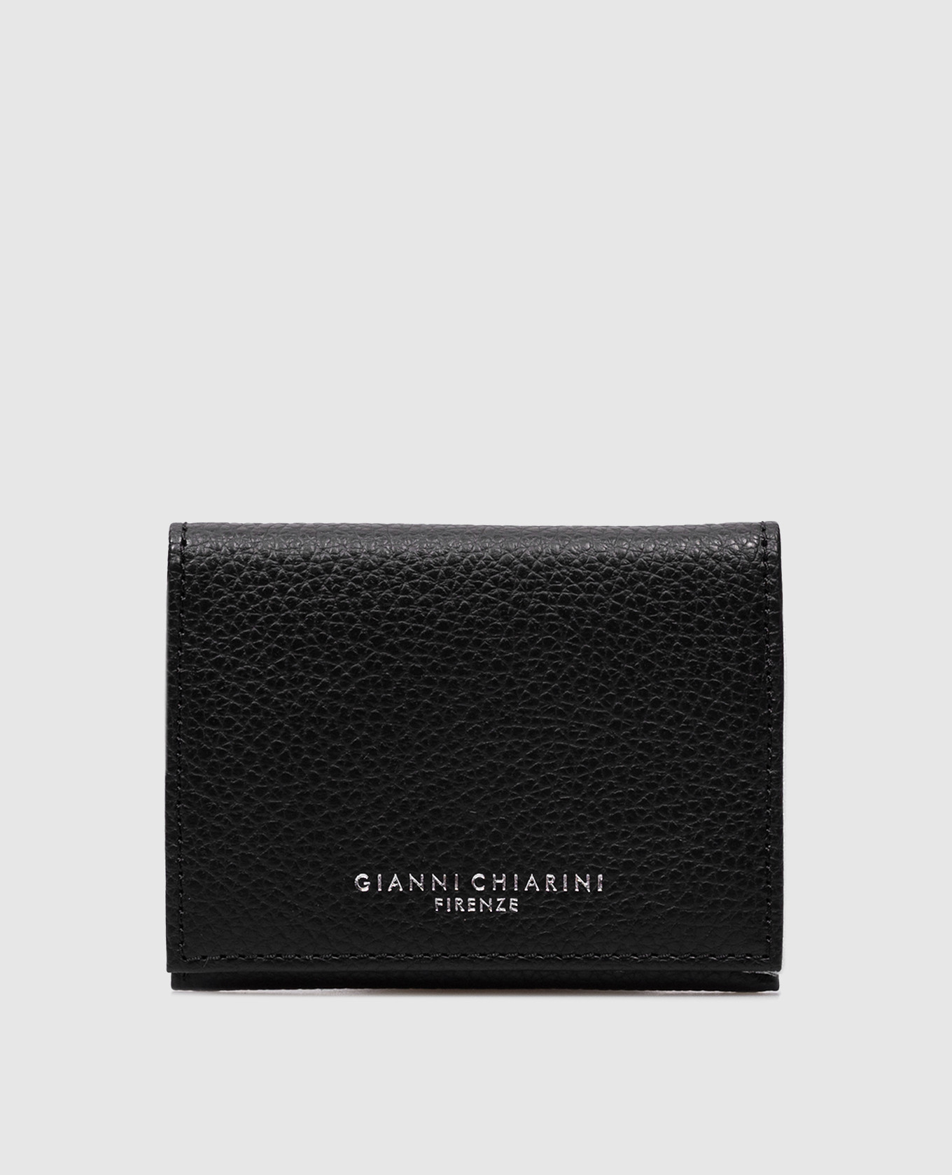 

Black leather cardholder with logo print Gianni Chiarini, Черный