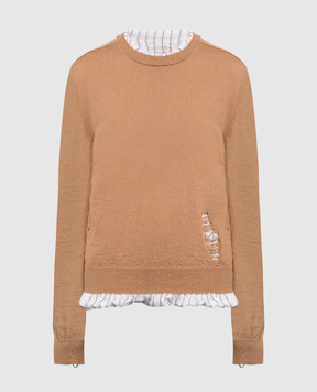 Maison Margiela Brown woolen jumper SI1HA0005S17784