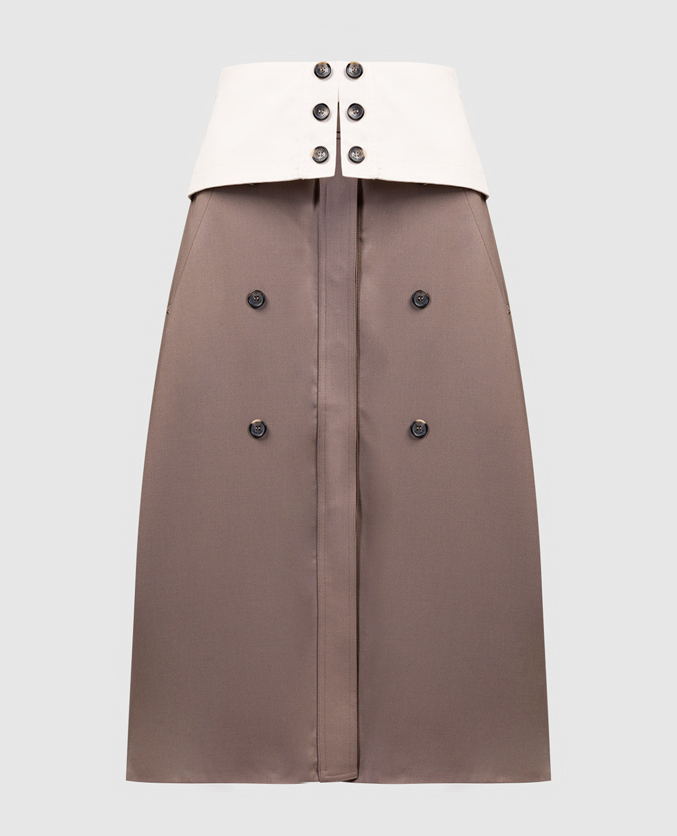 

Brown skirt with a belt Rokh