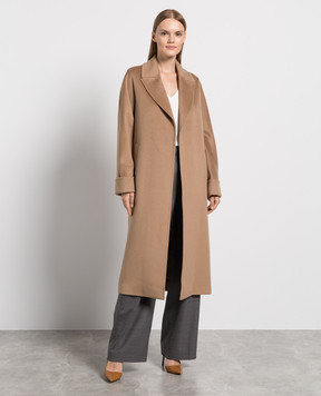 Heresis Brown coat made of wool M11120F200