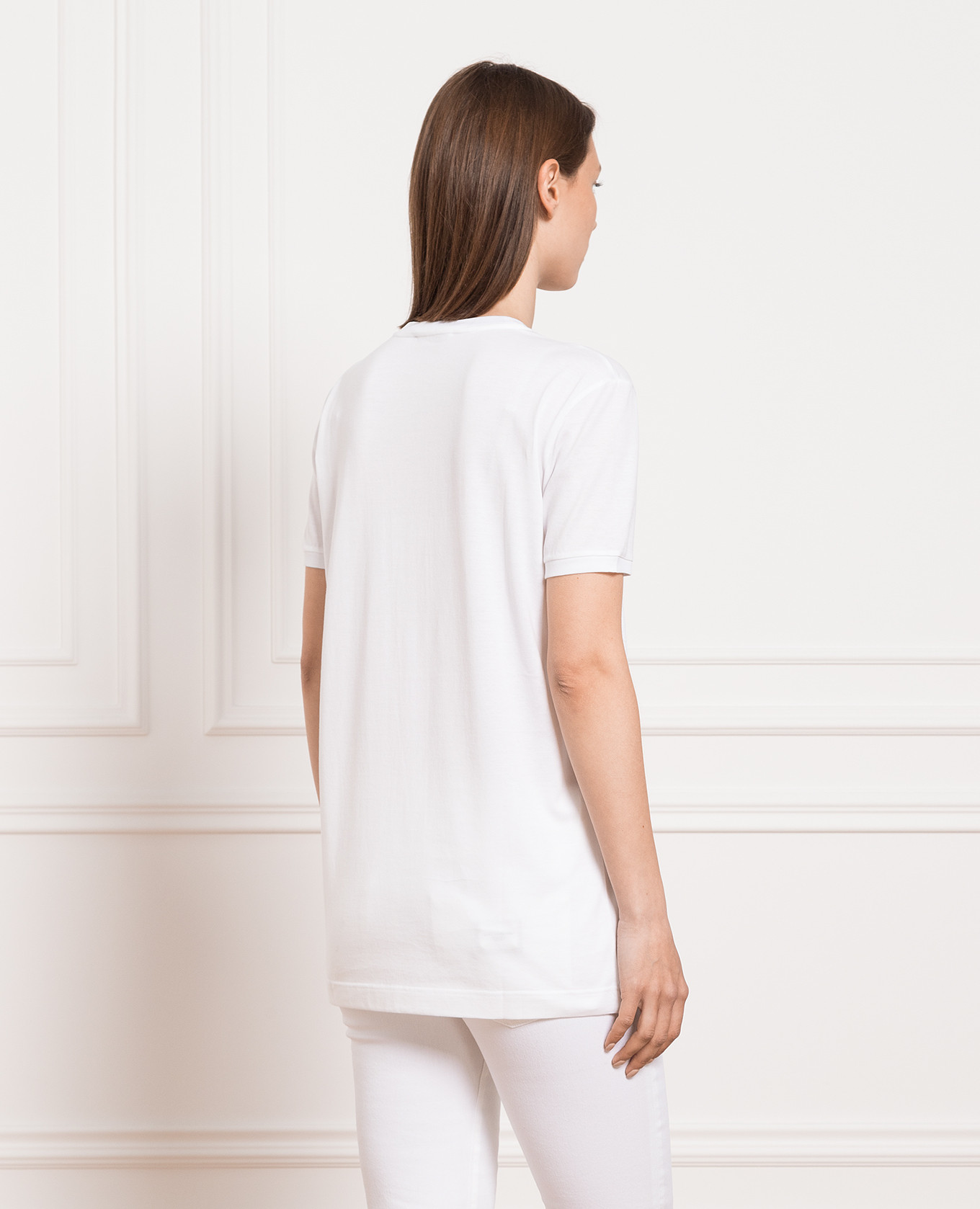 White t-shirt with branded print Dolce&Gabbana 4