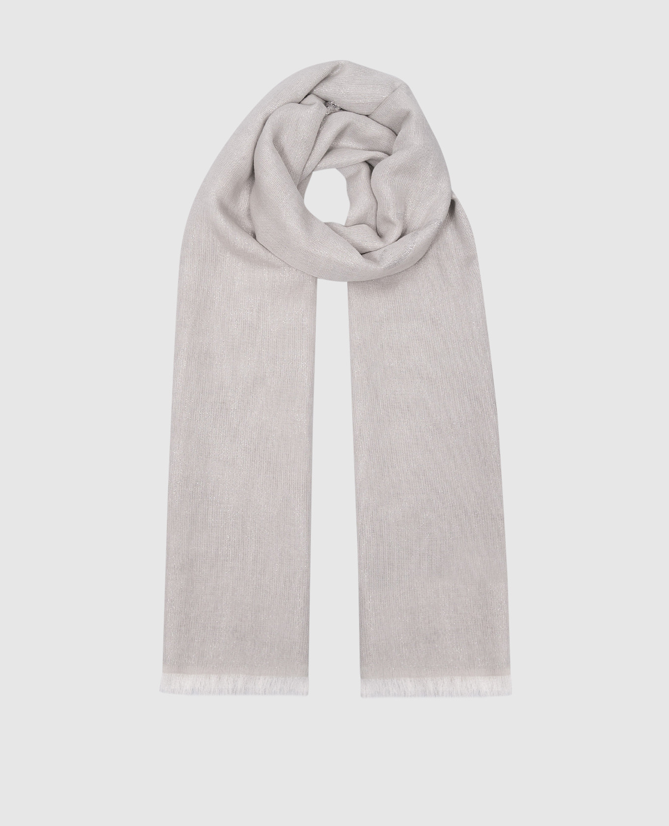 

Gray logo scarf Peserico, Grey