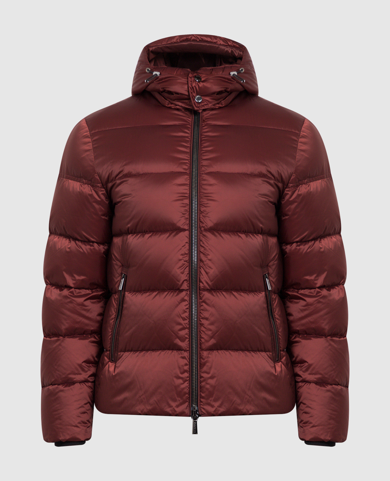 

Burgundy BRETT-SH jacket with horizontal stripes quilting MooRER, Бордовый