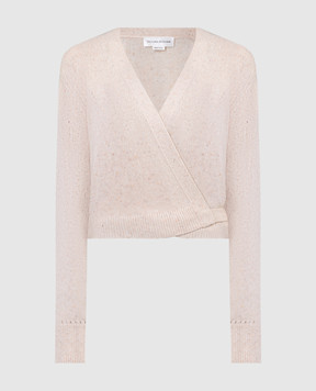 Victoria Beckham Beige cashmere cardigan for smell 1124KJU005105A