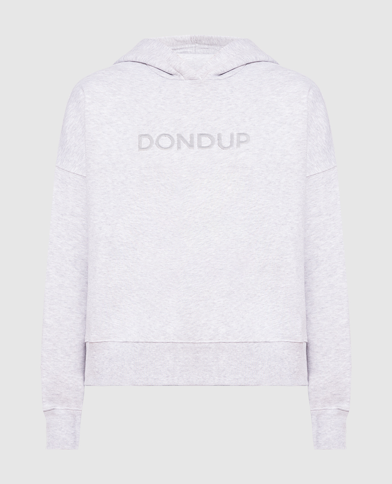 

Felpa gray hoodie with textured logo Dondup, Серый
