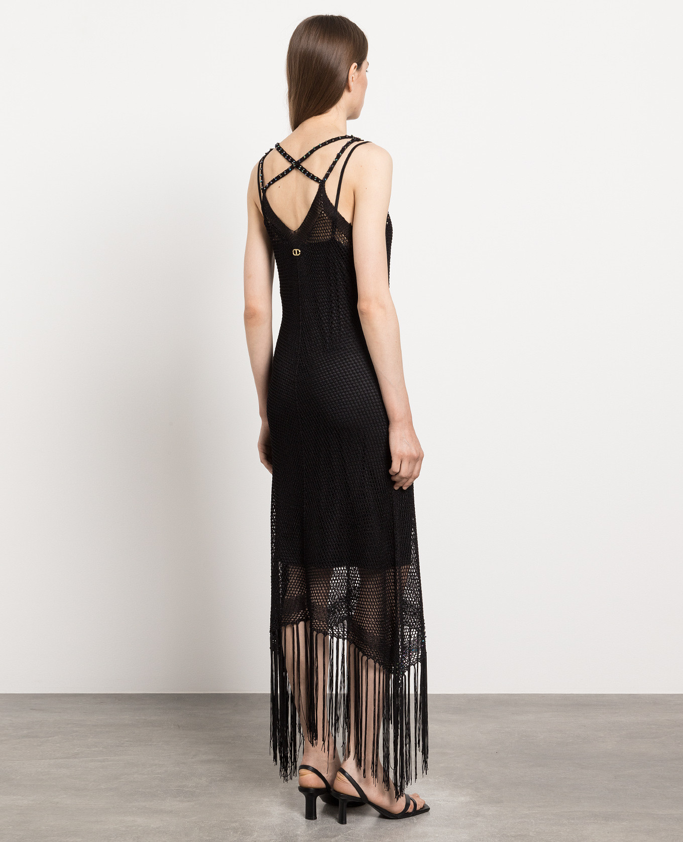 Black openwork dress Twinset 4