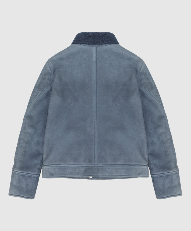 Loro Piana Lucky Hartfield baby blue suede sheepskin coat F1FAG3696 buy with Greece delivery at Symbol