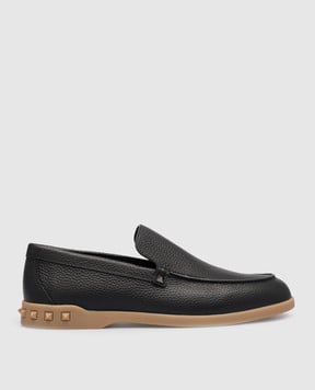Valentino Ciabatte Leisure Flows in pelle nera 3Y2S0H20XPJ