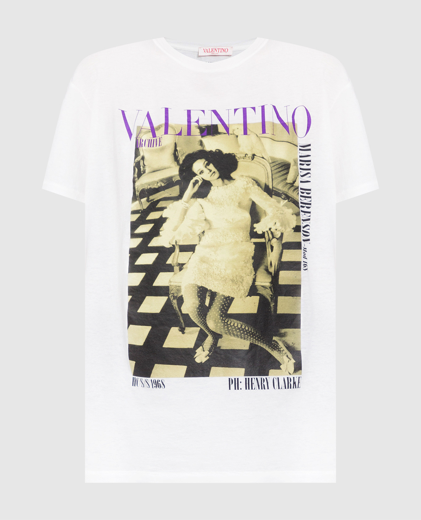 Valentino - White T-shirt with branded print XB0MG17I75J
