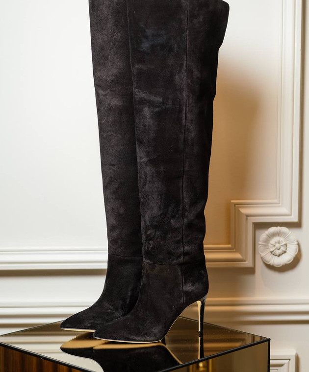 ＊関税送料込み＊ PARIS TEXAS  PX1378XPBLTMOCHA Paris Texas - Black suede boots PX1028XV003 - shop with