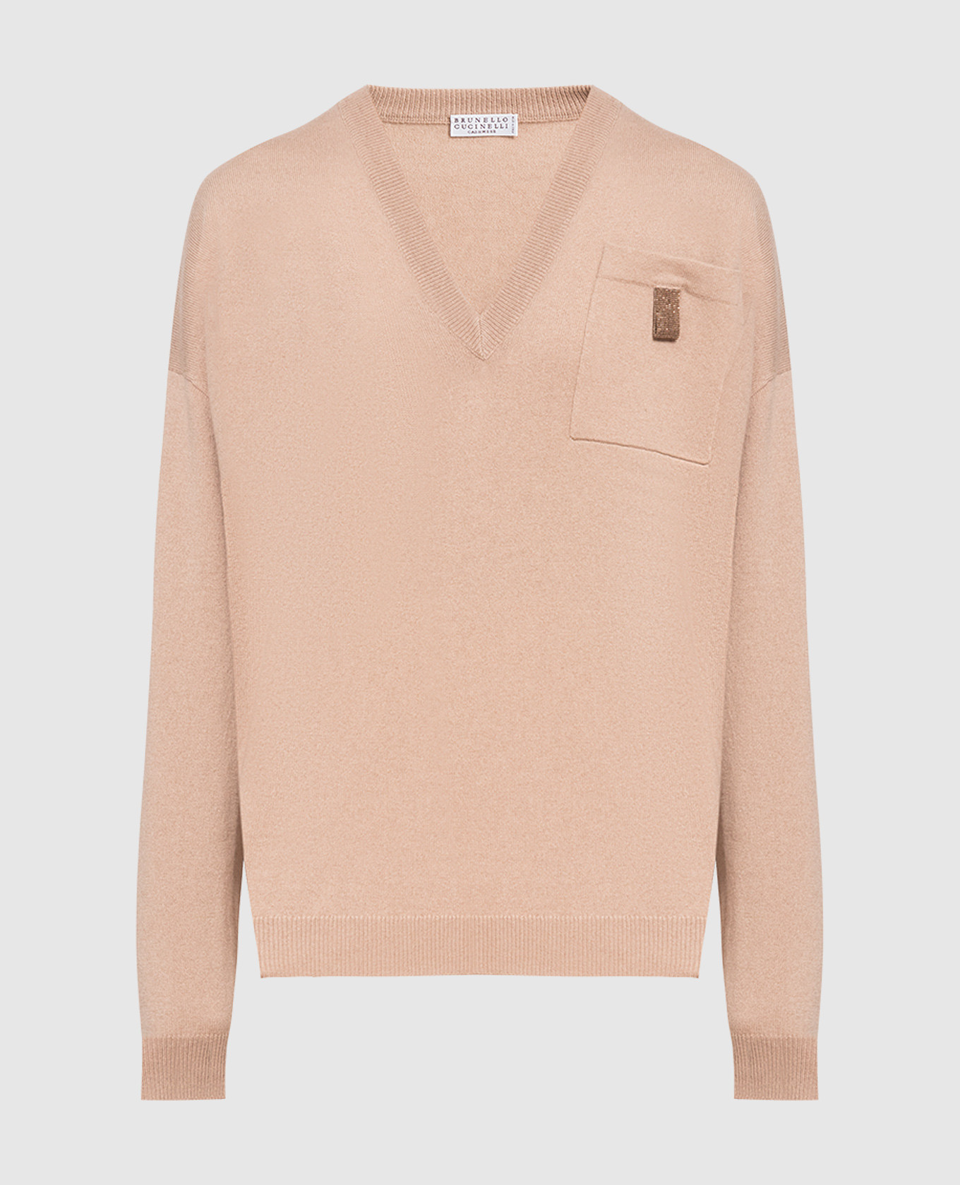 

Beige pullover with eco-brass Brunello Cucinelli