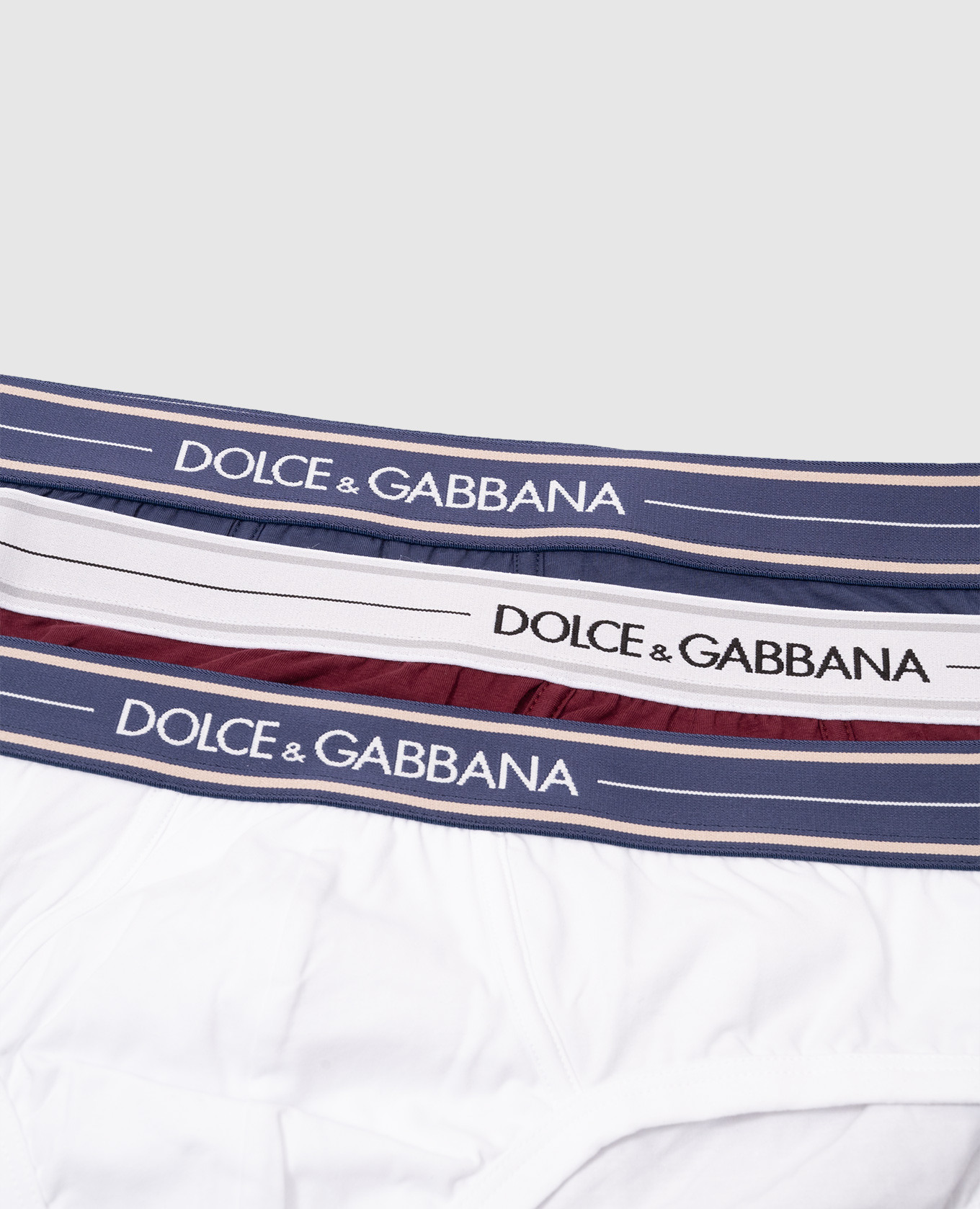 

A set of briefs with a logo pattern Dolce&Gabbana, White