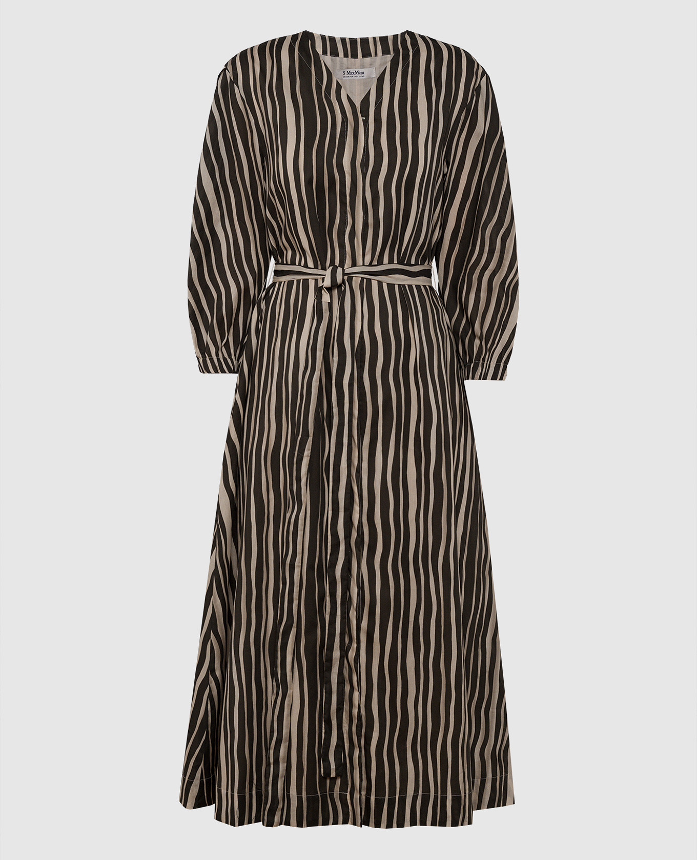 

POMELIA beige striped shirt dress Max Mara