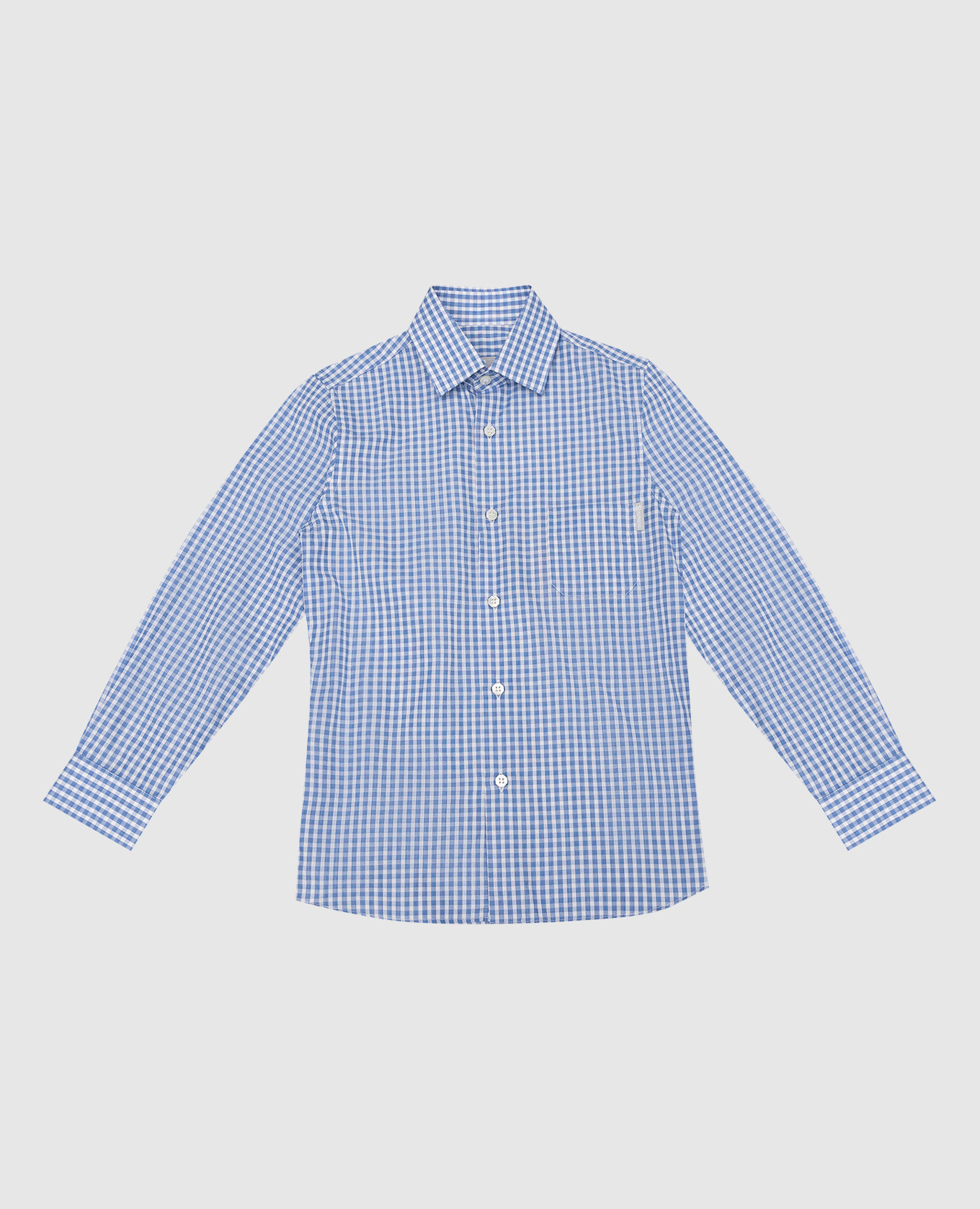 

Children's blue checked shirt Stefano Ricci, Light blue