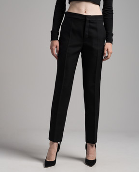 WARDROBE.NYC Black pants made of wool with stripes W2015PC