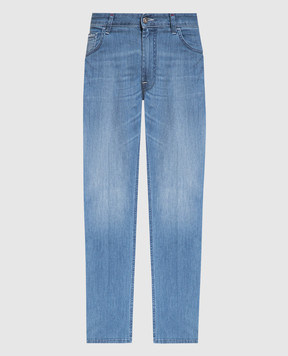 Stefano Ricci Blue jeans with a distressed effect MST32S3200T0086