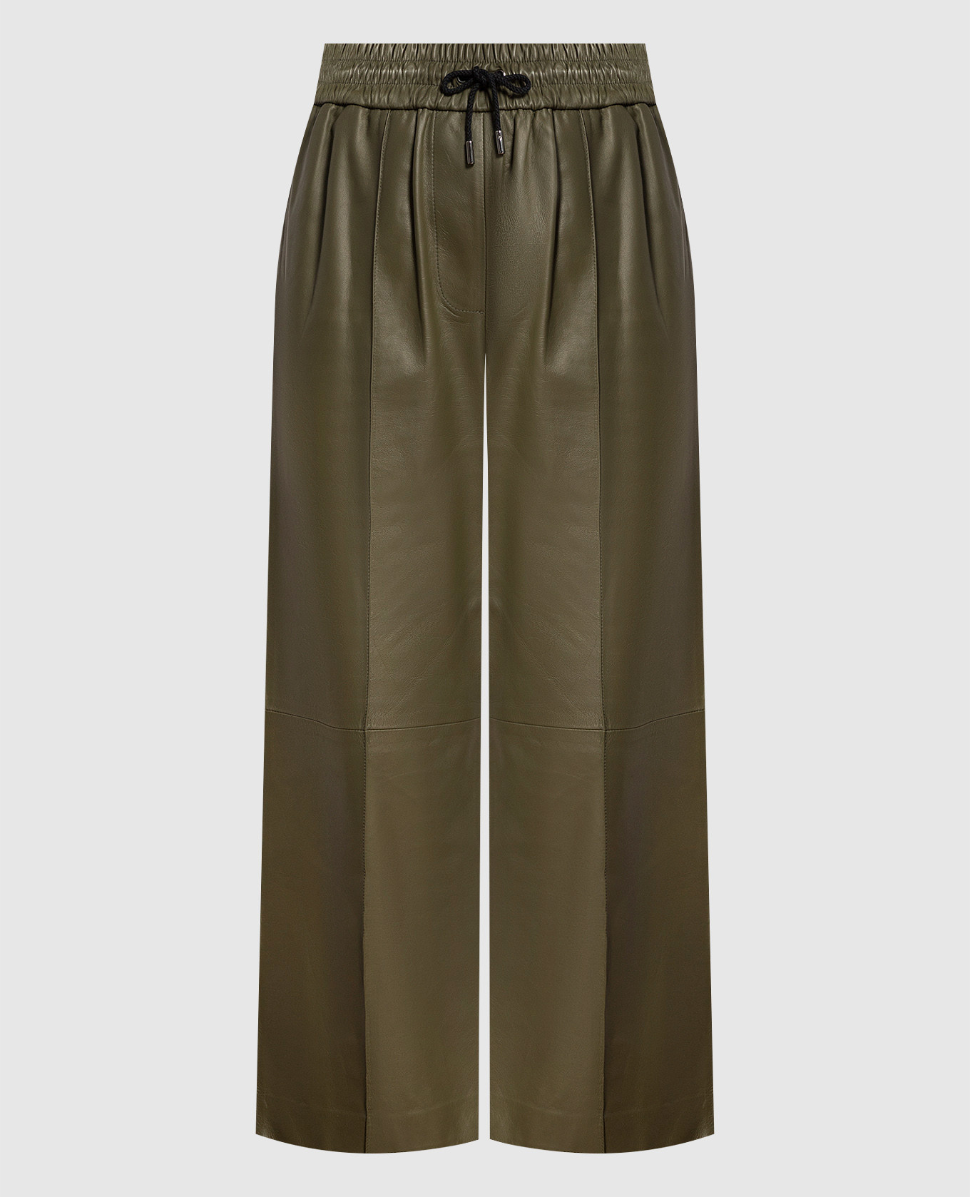 Simonetta Ravizza Khaki leather pants