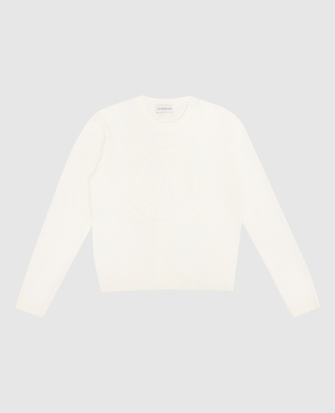 

Children's white wool sweater with logo Moncler ENFANT