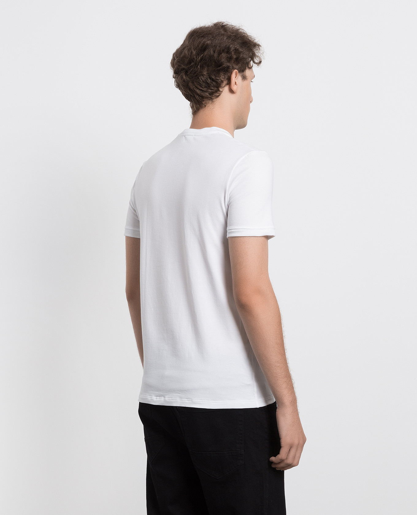 

White T-shirt with logo embroidery Dolce&Gabbana