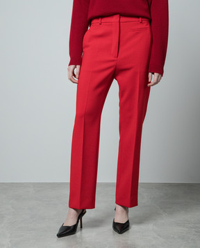Max Mara Sportmax Red trousers ROMAGNA made of wool ROMAGNA