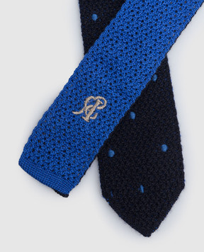 Stefano Ricci Children's black tie with polka dots in cashmere and silk YCRMTSR1001