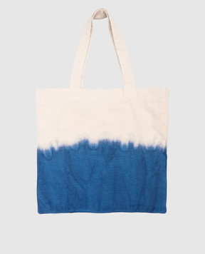 Vilebrequin Babel blue beach bag with tie-dye effect BBLH3105