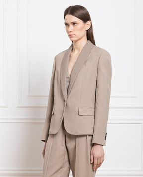 Brunello Cucinelli Brown jacket with sequins MH1262474