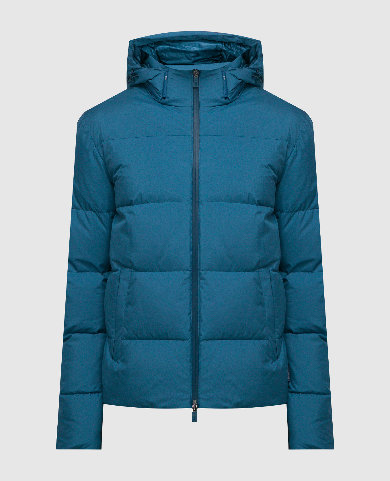 

Blue down jacket with logo Herno