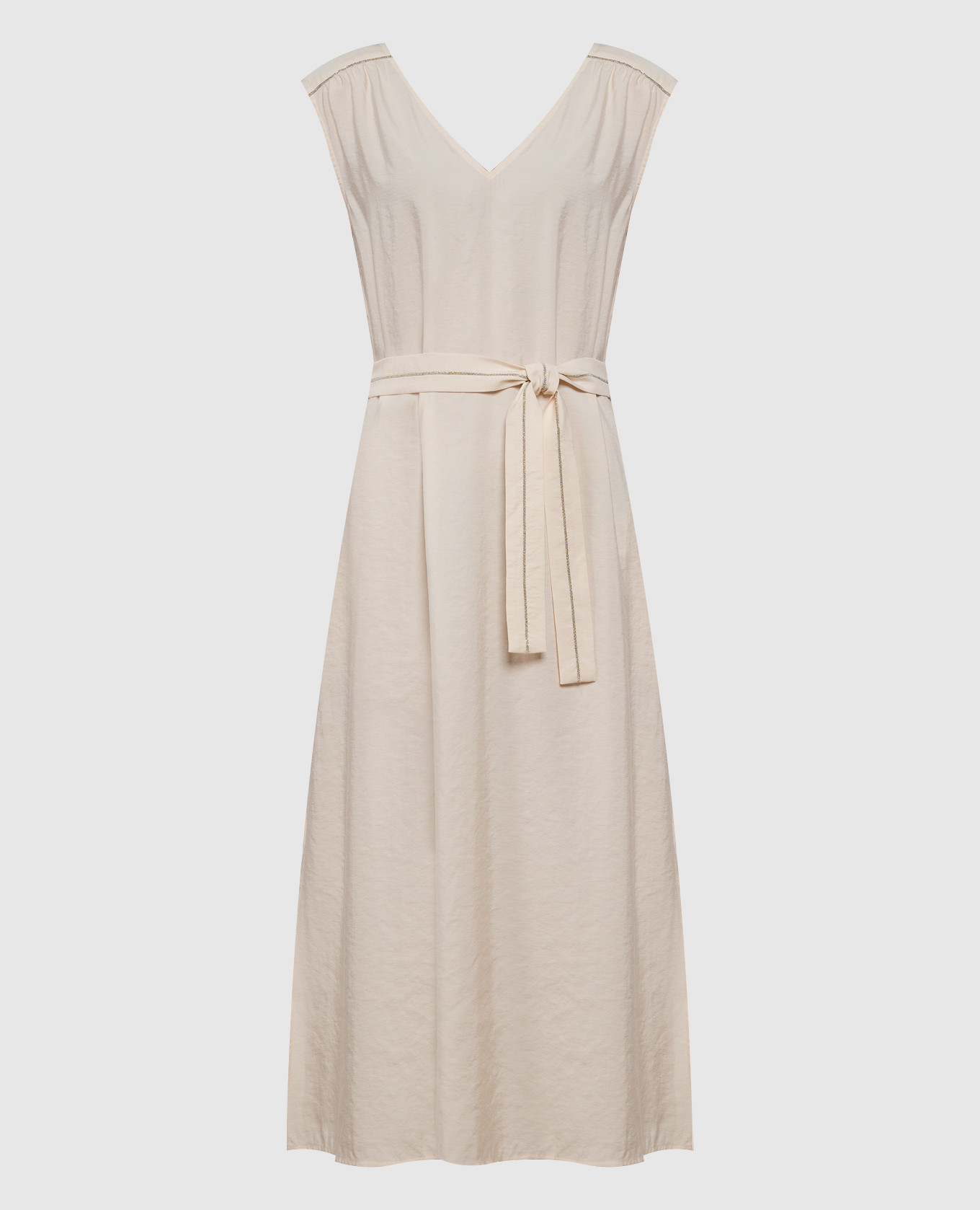 

Beige dress with monil chain Peserico