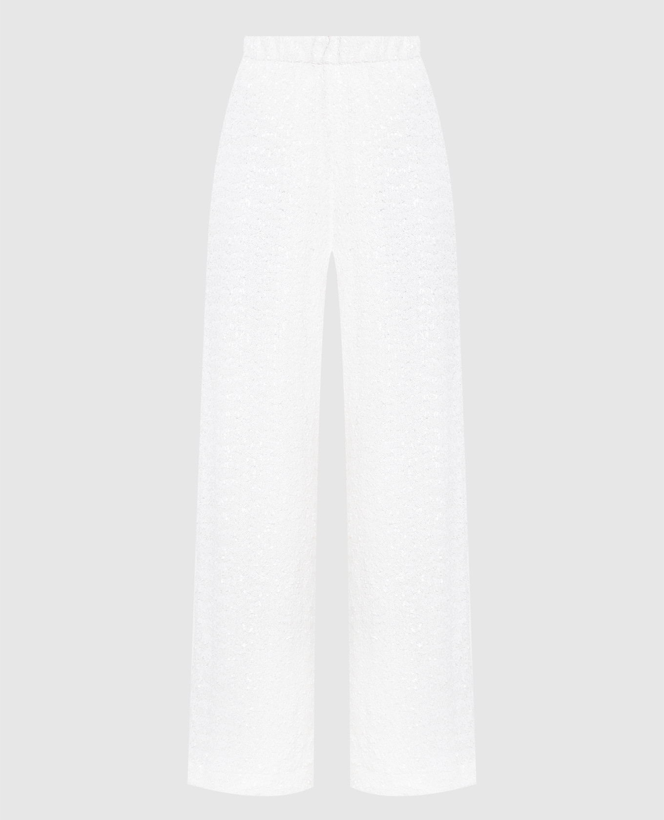 

HS22 Paillettes white trousers with sequins Oseree