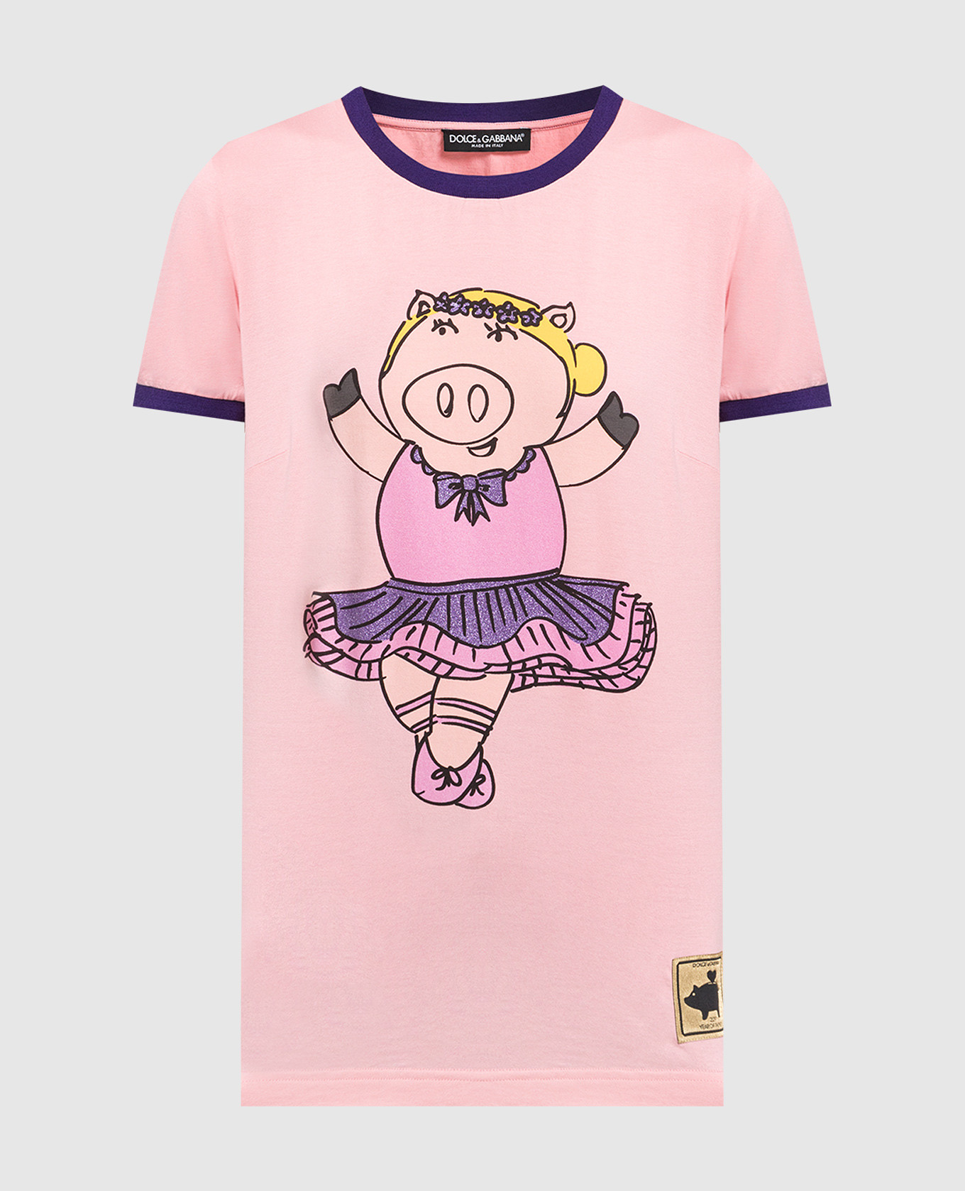 Pink t-shirt with a print Dolce&Gabbana