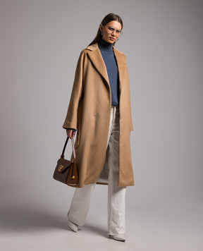 Enrico Mandelli Beige wool and alpaca coat A7D0625203