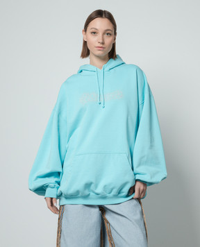 Vetements Blue logo hoodie UE64HD270M